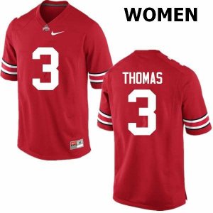Women's Ohio State Buckeyes #3 Michael Thomas Red Nike NCAA College Football Jersey Increasing HPW0544VS